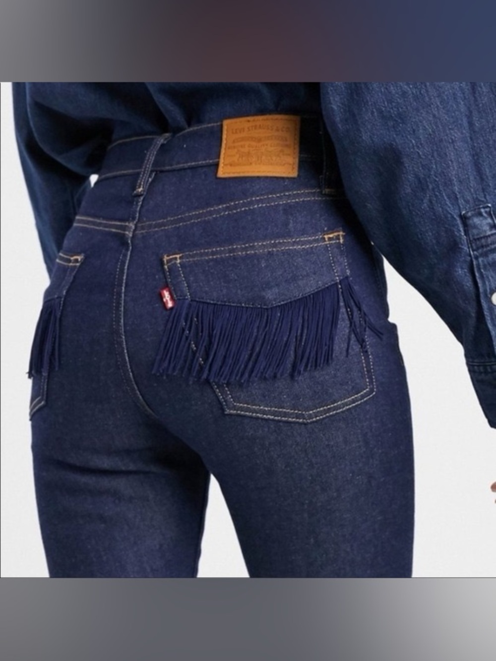 Levi’s Wedgie Western Fringe Straight Jeans
